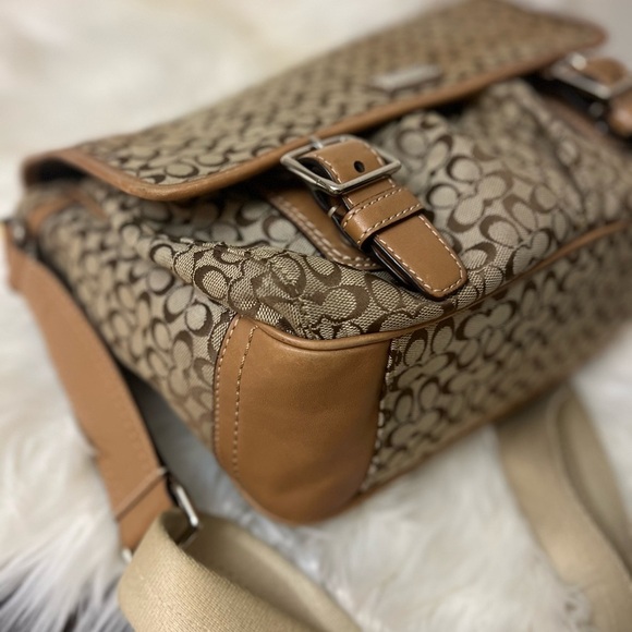 Coach Tan and Brown Monogram Bag #F70283 - Picture 3 of 7